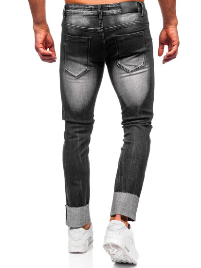 Μαύρο τζιν παντελόνι ανδρικό slim fit Bolf MP0106N