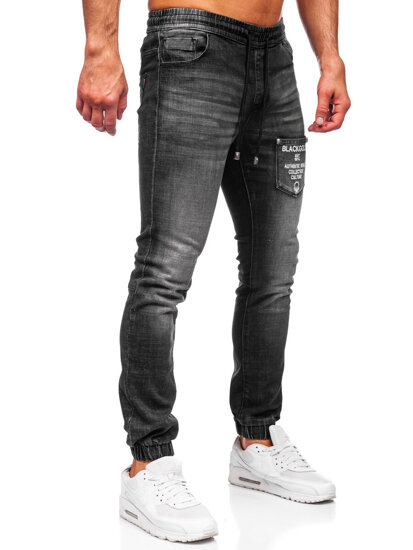 Μαύρο τζιν παντελόνι joggers ανδρικό Bolf MP0090N