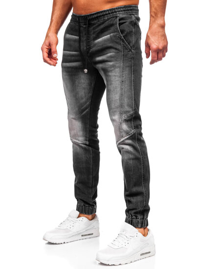 Μαύρο τζιν παντελόνι joggers ανδρικό Bolf MP0115N