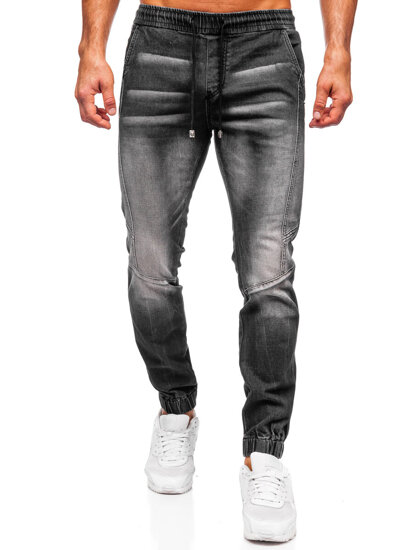 Μαύρο τζιν παντελόνι joggers ανδρικό Bolf MP0115N