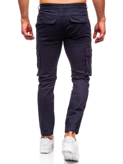 Μπλε ανδρικό παντελόνι joggers cargo Bolf MP0202BS