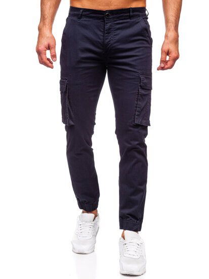 Μπλε ανδρικό παντελόνι joggers cargo Bolf MP0202BS