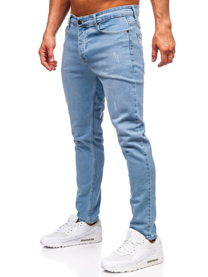 Μπλε ανδρικό τζιν παντελόνι slim fit Bolf 6472