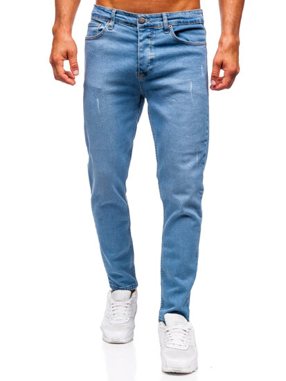 Μπλε ανδρικό τζιν παντελόνι slim fit Bolf 6487