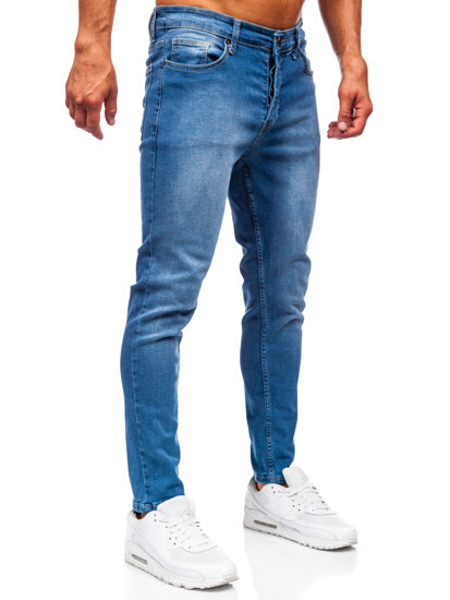 Μπλε ανδρικό τζιν slim fit Bolf 6595