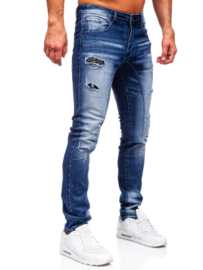 Μπλε ανδρικό τζιν slim fit Bolf MP0159BS