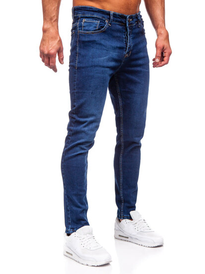 Μπλε μαρέν ανδρικό τζιν παντελόνι slim fit Bolf 6290