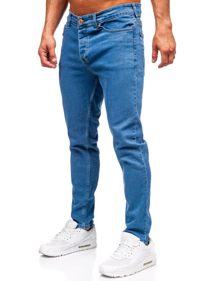 Μπλε μαρέν ανδρικό τζιν παντελόνι slim fit Bolf 6455