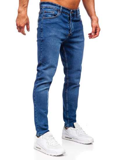 Μπλε μαρέν ανδρικό τζιν παντελόνι slim fit Bolf 6482