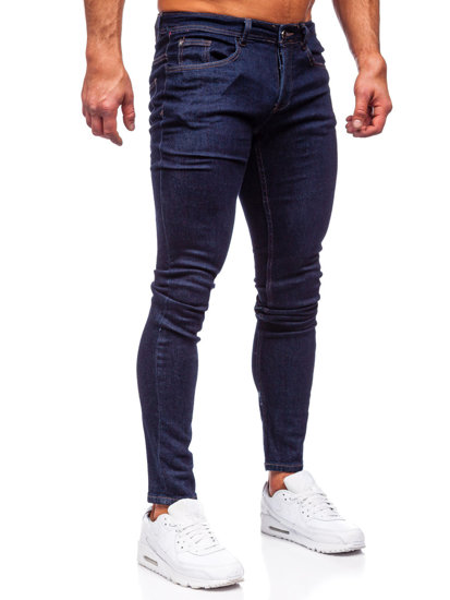 Μπλε μαρέν ανδρικό τζιν παντελόνι slim fit Bolf MP003BS