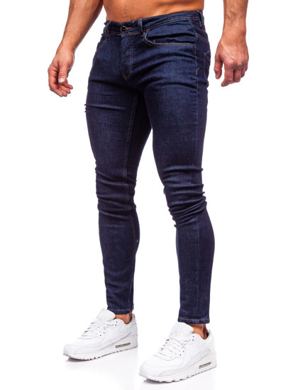 Μπλε μαρέν ανδρικό τζιν παντελόνι slim fit Bolf MP003BS