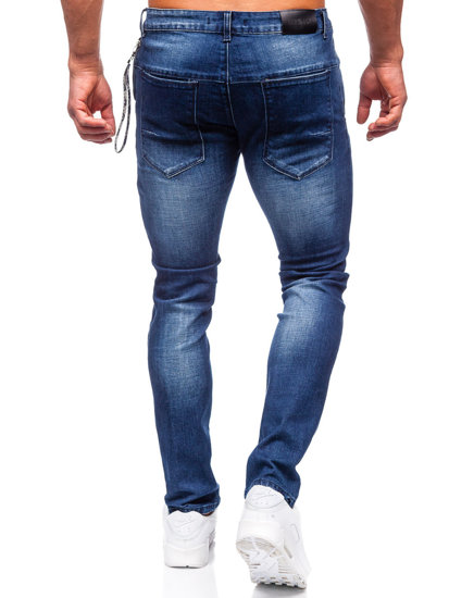 Μπλε μαρέν ανδρικό τζιν παντελόνι slim fit Bolf MP0091BS