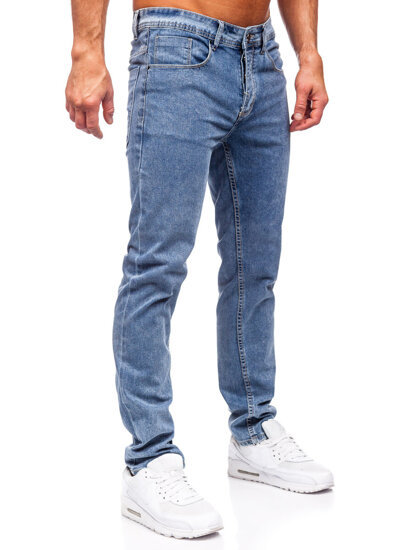 Μπλε μαρέν ανδρικό τζιν παντελόνι slim fit Bolf MP0192BC