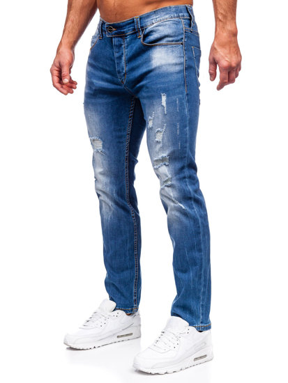 Μπλε τζιν παντελόνια ανδρικά slim fit Bolf MP0018B