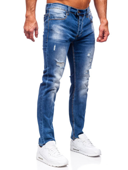 Μπλε τζιν παντελόνια ανδρικά slim fit Bolf MP0018B