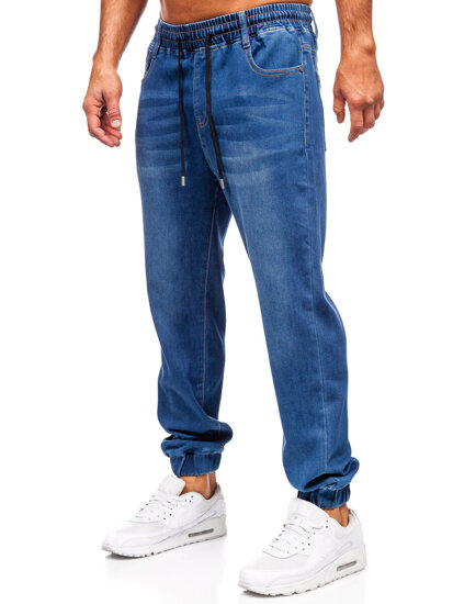 Μπλε τζιν παντελόνια joggers ανδρικά Bolf 8151