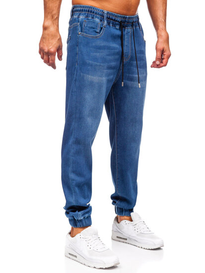 Μπλε τζιν παντελόνια joggers ανδρικά Bolf 8151