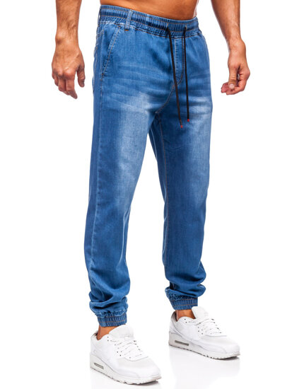 Μπλε τζιν παντελόνια joggers ανδρικά Bolf 8153