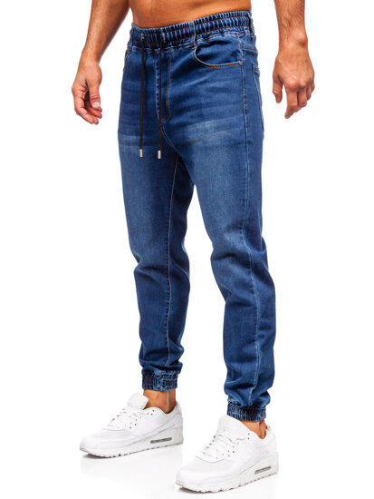 Μπλε τζιν παντελόνια joggers ανδρικά Bolf 8163