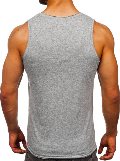 Μπλουζακι tank top ανδρικο χωρις εκτυπωση Γκρι Bolf 1205