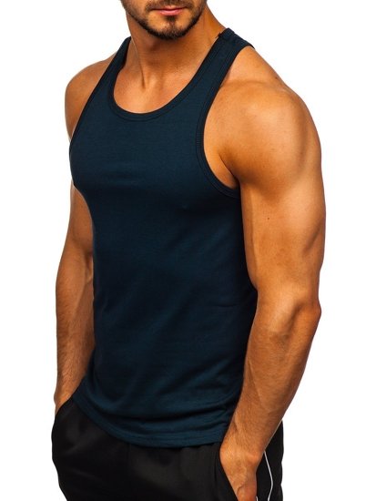 Μπλουζακι tank top χωρις εκτυπωση ναυτικο μπλε Bolf 99002