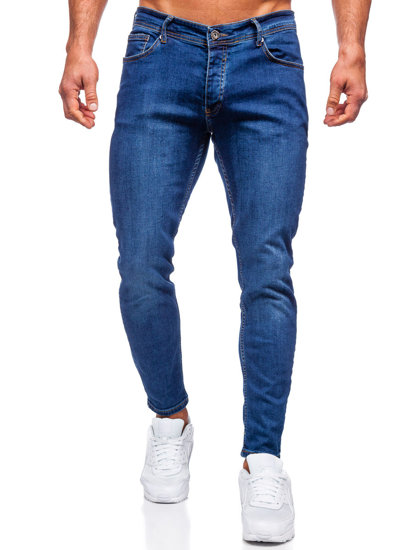 Ναυτικο μπλε παντελονι τζιν ανδρικο slim fit Bolf R921