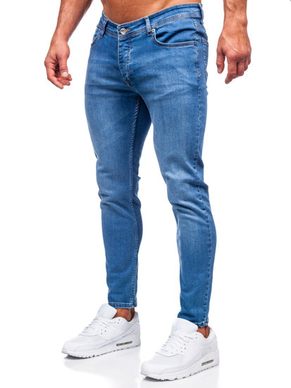 Ναυτικο μπλε παντελονι τζιν ανδρικο slim fit Bolf R922