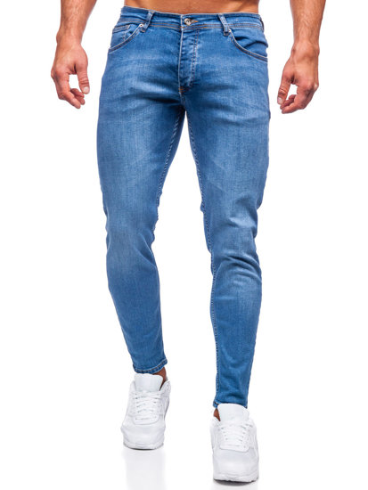 Ναυτικο μπλε παντελονι τζιν ανδρικο slim fit Bolf R922