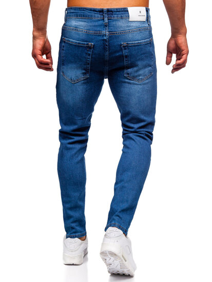 Σκούρο μπλε ανδρικό τζιν παντελόνι slim fit Bolf 6430