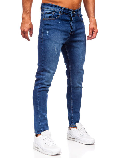 Σκούρο μπλε ανδρικό τζιν παντελόνι slim fit Bolf 6564-1