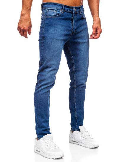 Σκούρο μπλε ανδρικό τζιν παντελόνι slim fit Bolf 6591