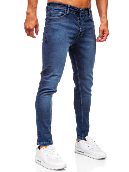 Σκούρο μπλε ανδρικό τζιν παντελόνι slim fit Bolf 6596