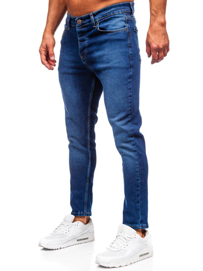 Σκούρο μπλε ανδρικό τζιν παντελόνι slim fit Bolf 6732