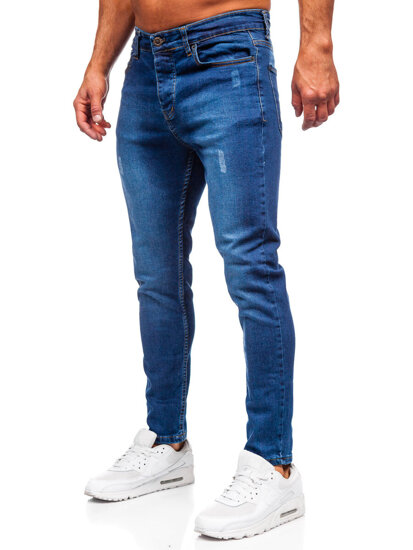 Σκούρο μπλε ανδρικό τζιν παντελόνι slim fit Bolf 6758