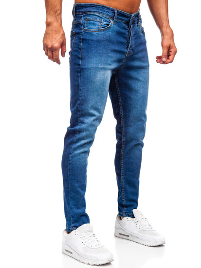 Σκούρο μπλε ανδρικό τζιν παντελόνι slim fit Bolf 6761