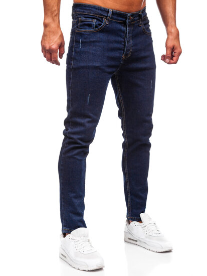 Σκούρο μπλε ανδρικό τζιν παντελόνι slim fit Bolf 6785