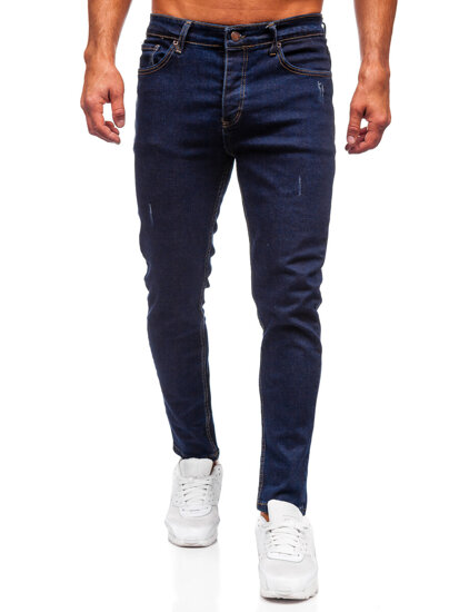 Σκούρο μπλε ανδρικό τζιν παντελόνι slim fit Bolf 6785