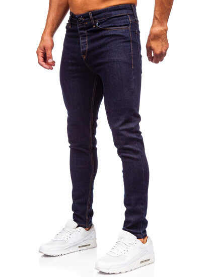 Σκούρο μπλε ανδρικό τζιν skinny fit Bolf 5308