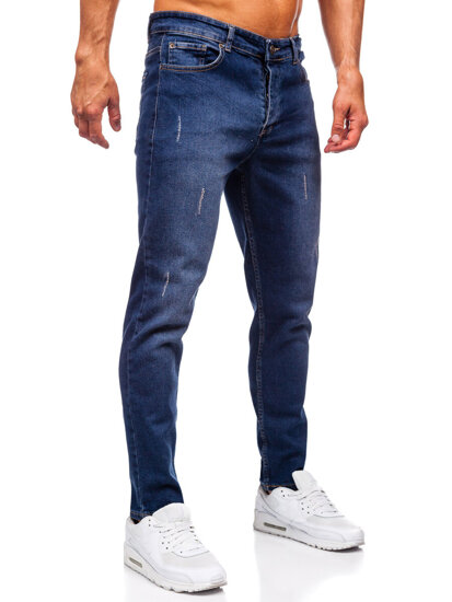 Σκούρο μπλε ανδρικό τζιν slim fit Bolf 6558-2