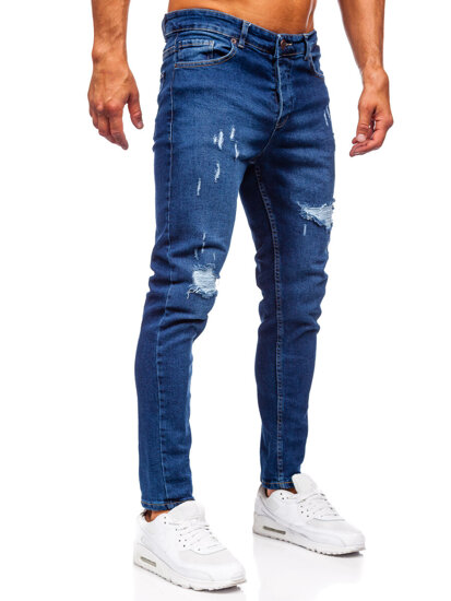 Σκούρο μπλε ανδρικό τζιν slim fit Bolf 6569-1