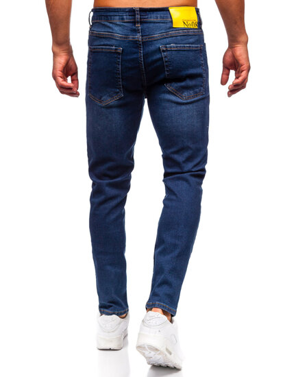 Σκούρο μπλε ανδρικό τζιν slim fit Bolf 6571