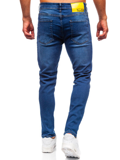 Σκούρο μπλε ανδρικό τζιν slim fit Bolf 6591