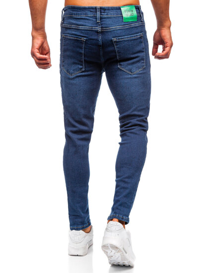 Σκούρο μπλε ανδρικό τζιν slim fit Bolf 6596