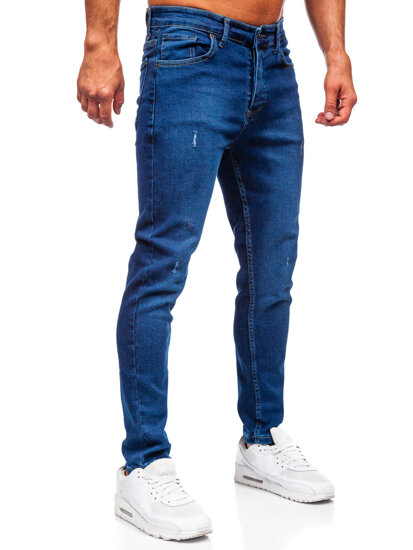 Σκούρο μπλε ανδρικό τζιν slim fit Bolf 6736