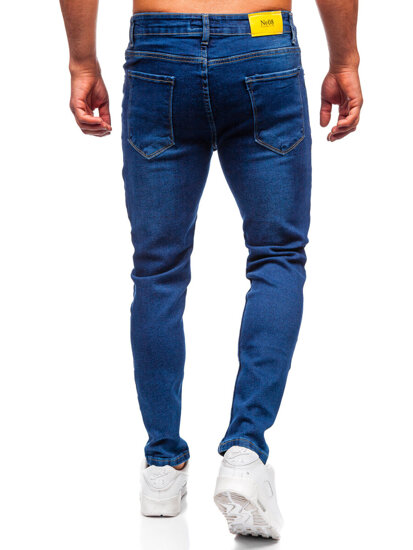 Σκούρο μπλε ανδρικό τζιν slim fit Bolf 6736