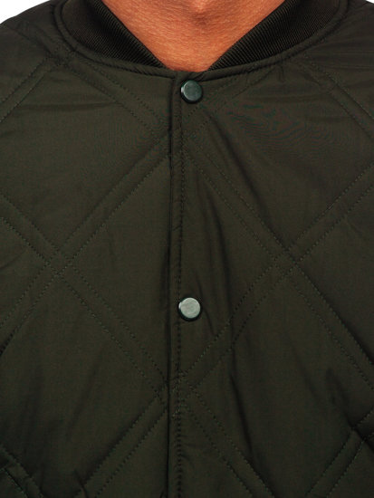 Χακί ανδρικό καπιτονέ μπουφάν baseball bomber Bolf 84M3020