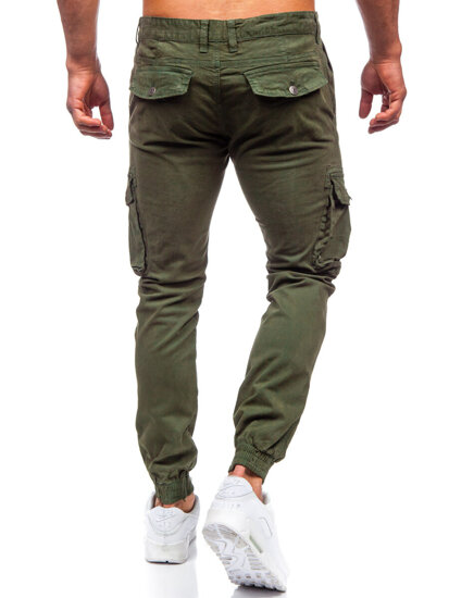 Χακί ανδρικό παντελόνι cargo jogger Bolf JM5502