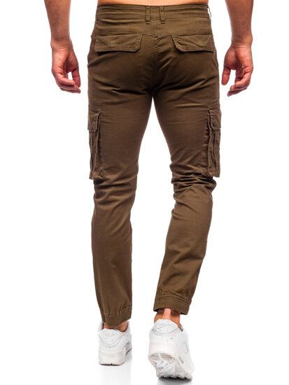 Χακί ανδρικό παντελόνι joggers cargo Bolf MP0202MV