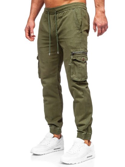 Χακί παντελόνι jogger cargo ανδρικό Bolf MP0181MV