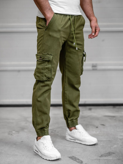 Χακί παντελόνι jogger cargo ανδρικό Bolf MP0181MV